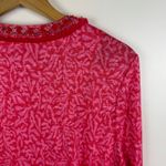 Chico's 100% Linen Reef Embellished Tunic Sz 2 Large Pink Resort Beachy Colorful Photo 4