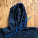 Rag and Bone Black Hoodie Blue Drawstrings cropped cotton Casual Women’s Size M Photo 2
