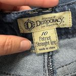 Democracy  Blue Patriot Straight Leg Jeans Womens 10 Denim Mid Rise Zip Fly Photo 9