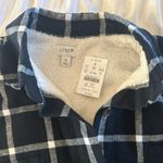J.Crew NWT  Size Small S Black Plaid Sherpa Lined Shacket Shirt Jacket Fleece Photo 3