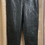 superdown Black Faux Leather Adonia Zipper Front Pants, L NWOT Photo 0