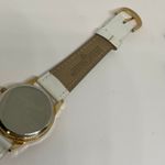 Nurse Mates  women’s gold toned watch 32mm case size white leather band running Photo 5