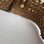 Y2K Gold Bronze Woven Wide Belt Sz S/M Photo 7