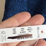 Madewell NWT  Sicily Dress PXL Blue Smocked Midi Dress Sleeveless Summer Casual Photo 5