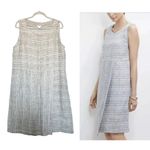 J. Jill Pure grey Linen Faux Wrap Shift Dress tunic Normcore Sz M Gray Size M Photo 1