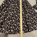 Cupshe  Dress Womens Medium Mini Black Floral Mock Neck Dancing Queen Long Sleeve Photo 7