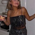 ZARA Sequin Crop Top Photo 0