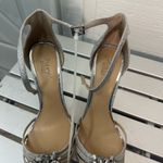 Badgley Mischka Silver Violette Crystal Pointed Stiletto High Heels SZ 1… Photo 8