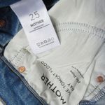 NWT Mother Tomcat Flood Fray in Flag Me Down Straight Crop Stretch Jeans 25 Blue Photo 2