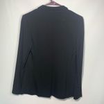 Magaschoni  Women's Solid Button Front Notch Lapel Blazer Black Size small Photo 4