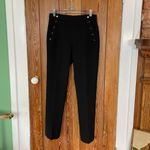 Per Se  Black Military-Style Side Button Trousers in Black ~ Size 2 💛 Photo 1