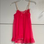Victoria's Secret  LACE MESH NIGHT DRESS TEDDY SLIP LINGERIE PINK LARGE Photo 3
