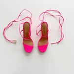 Lulus Lulu’s Neon Pink Lace Up Shoes size 7 Photo 1