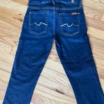 7 For All Mankind Kimmie Seven Premium Denim Legging skinny Dark Wash Distressed Relaxed raw slim Photo 8