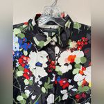 Banana Republic Floral Button Down Shirt Black Colorful | XS (fits S/M) Photo 10