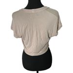 Urban Outfitters  UO Cropped Button Down Tie Front Top Medium Women’s Cream Photo 1