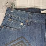 Adam Levine  Denim Blue Patterned Women's Shorts Photo 4