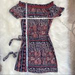 Lucky Brand  bandana off shoulder Dress small‎ patriotic boho bohemian Photo 6