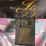 Julie Brown  blue and pink abstract print banded waist halter dress size small Photo 4