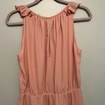 Scoop NYC Dress Pink Frilly Ruffle Front Sleeveless Dress Sz L EUC Size L Photo 8