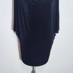 Chico's Travelers Black Dolman Sleeve Blouse Size Small/Medium Black Draped Top Photo 3
