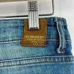 ZARA  Z1975 Women's Blue Denim Mid Rise Raw Hem Distressed Jeans Size 6‎ Photo 8