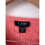 LXRI Cashmere Coral Cable Knit V Neck Sweater Long Sleeve Women's PL Pink Size undefined Photo 1