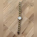 Bulova Diamond Vintage Ladies Watch Two-Tone Bracelet Case Shimmery Silver Dial Photo 4