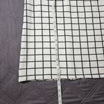 Forever 21  Ivory Black Striped Grid Shift Mini Dress Medium Casual Retro Photo 7