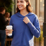 Nike  Dri-Fit Purple Moto‎ Style Zipper Sweater Photo 0