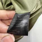 Toccin NY Dress Womens 8 Olive Green Short Sleeve Zip Front Fitted Sheath Career Photo 5