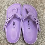 Birkenstock  Purple Slide Sandals women’s size 5 Photo 3