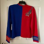 Doncaster  red blue holiday sweater size medium Photo 9