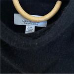 Magaschoni 100% cashmere mock neck black with gray stripes NEW Photo 2