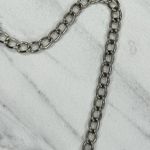 Beaded Fur Woven Silver Tone Chain Link Belt OS Y2K Festival Photo 14