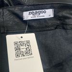 Zeagoo  Black Faux Leather Mini Skirt Size M Photo 4