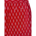 Banana Republic Orange Diamond Pattern Elastic Belted Waist Linen Cotton Skirt M Photo 3