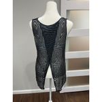 Parker Beaded Geometric Sheer Sleeveless Tank Top Womens Small Photo 2