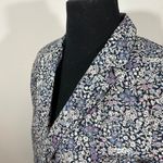 Talbots EUC  Ditsy Floral Print Blazer Cotton Two‎ Button Jacket Womens 8 Photo 2
