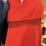 Bailey 44 Orange Skater Dress Mesh Cutout Womens SP Fit & Flare Mini Cap Sleeve Photo 3
