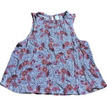 Roan & Ryan Evereve Floral Sleeveless Crop Top Sz M Boho Vacation Airy Size M Photo 0
