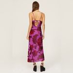 RHODE Jemima Floral Velvet Maxi Dress‎ Sz 6 Purple Photo 3
