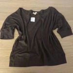 Artisan 🆕 Plus-size Basic 3/4 Sleeve Brown Knit Top 3X🆕 Photo 1