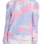 AQUA Puff-Sleeve Tie-Dye Sweatshirt -Medium Photo 0