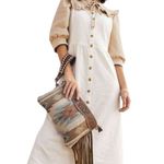 Myra Bag Brown Hand Tooled Tassels Crossbody Handbag Clutch Purse Photo 0