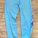 Aviator Nation   Bolt 4 Joggers Sweatpants Women's Size Medium Sky Blue Neon Pink Photo 0