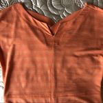 Talbots T By  Orange Striped Textured Terry Cloth Knee Length Shirt Dress Size S Photo 8