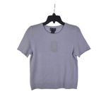 C by Bloomingdales Cashmere Short Sleeve Sweater Serenity Blue Size S‎ Photo 3