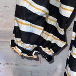 Who What Wear lightweight cotton off the shoulder striped tie waist XL puffy Photo 3