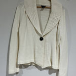Rafaella Womans Ivory Long Sleeve One Button Cardigan Sweater Large Photo 0